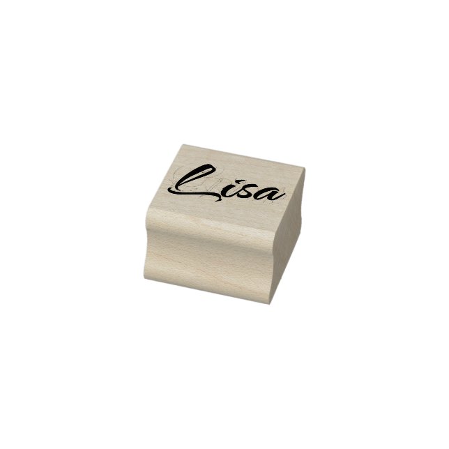 Lisa Name in kursiven Skriptbuchstaben Schriftart Gummistempel (Stempel)