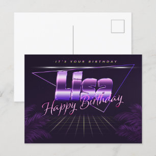 Lisa Nom Prénom Anniversaire de la carte postale