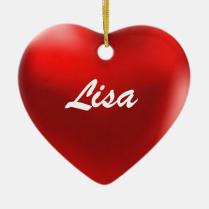 Lisa-Verzierungs-Herz Keramik Ornament
