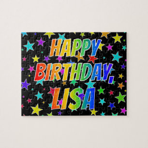 "LISA" Vorname, Spaß "GLÜCKLICHER BIRTHTAG"