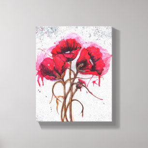 Lisas rote Mohnblumen Leinwanddruck