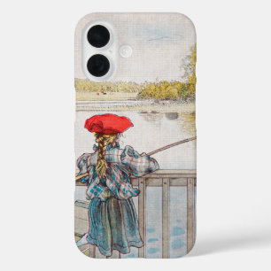 Lisbet Fischerei von Carl Larsson, Vintage Kunst iPhone 16 Hülle