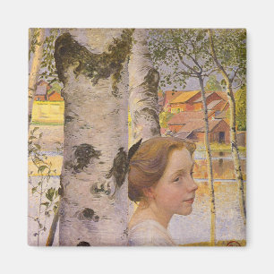 Lisbeth am Birkenhain (Schöne junge Frau) Magnet