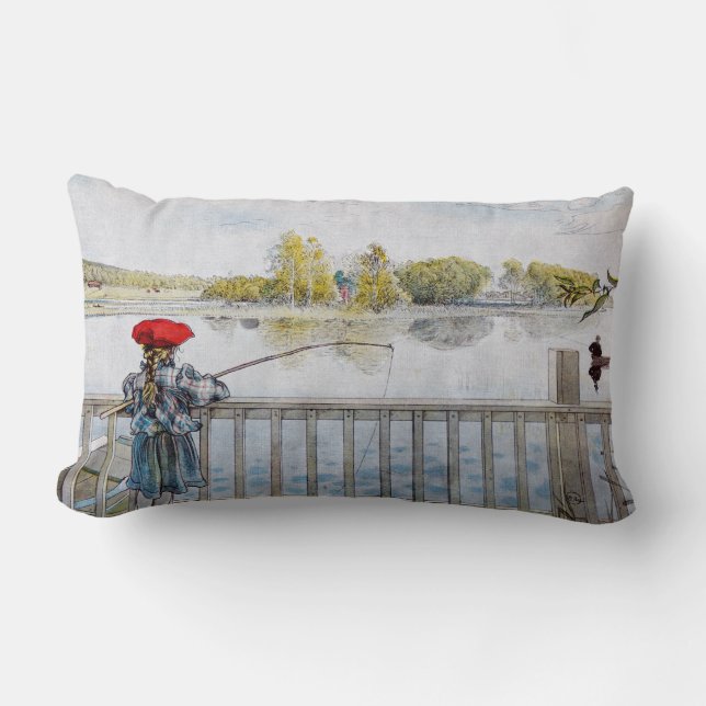 Lisbeth Fishing von Carl Larsson Lendenkissen (Vorderseite)