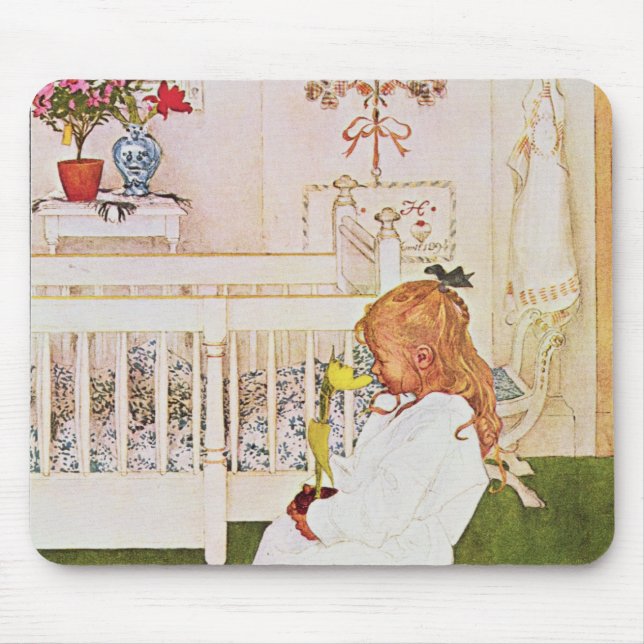 Lisbeth mit einer gelben Tulpe Mousepad (Vorne)