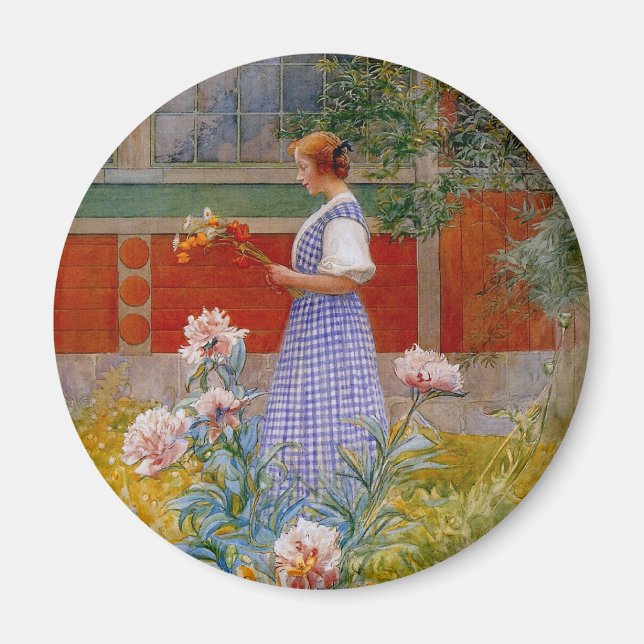 Lisbeth mit Peonies Magnet (Vorne)