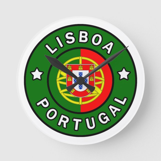 Lisboa Portugal Runde Wanduhr (Vorderseite)