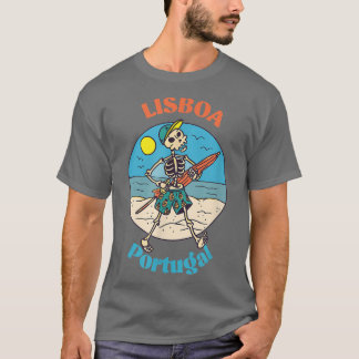 Lisboa Portugal Skeleton Souvenir Erinnerung T-Shirt