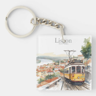 Lisbonne Portugal ciel - Tramway vintage Art de vo