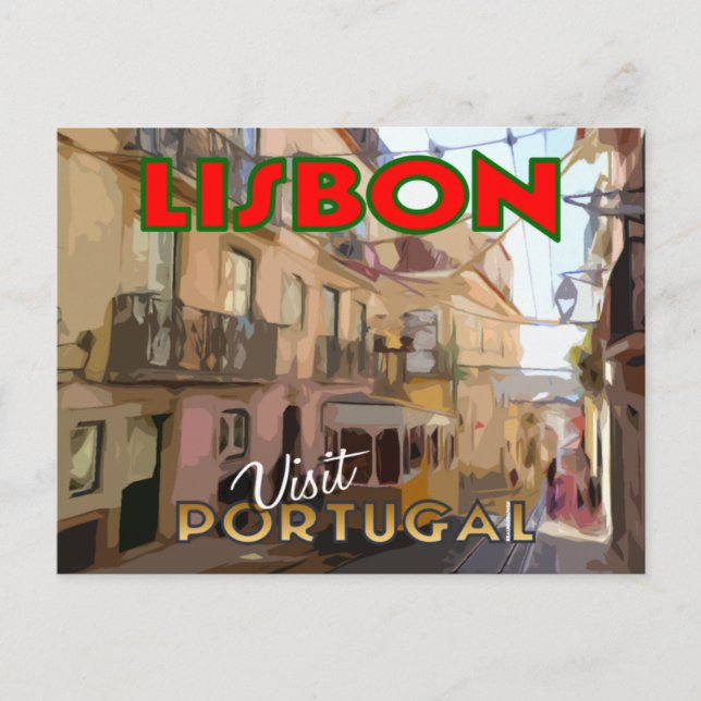 Lisbonne, Portugal. Une carte de la série Visit... (Devant)