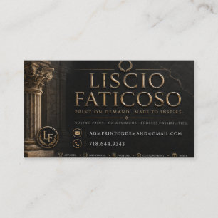 Liscio Faticoso Visitenkarten mit Signatur Visitenkarte