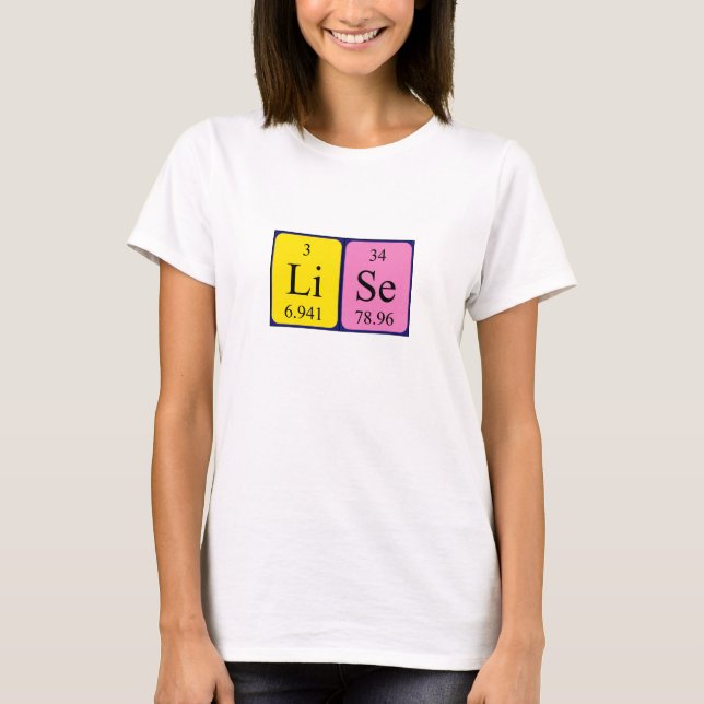 Lise Periodenname Shirt (Vorderseite)