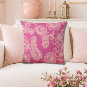 Lise Pink 💖 Kräftige Blumenmuster Kissen
