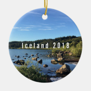 L'Islande - ornement en céramique personnalisé