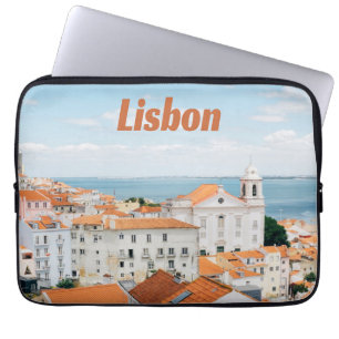 Lissabon Atlantische Strände Rote Dächer Laptopschutzhülle