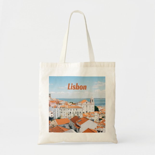 Lissabon Atlantische Strände Rote Dächer Tragetasche (Vorne)