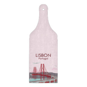 Lissabon-Brücke über den Tejo im Vintage-Stil Schneidebrett