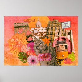 Lissabon Collage Print, Value Poster Paper (Matte)