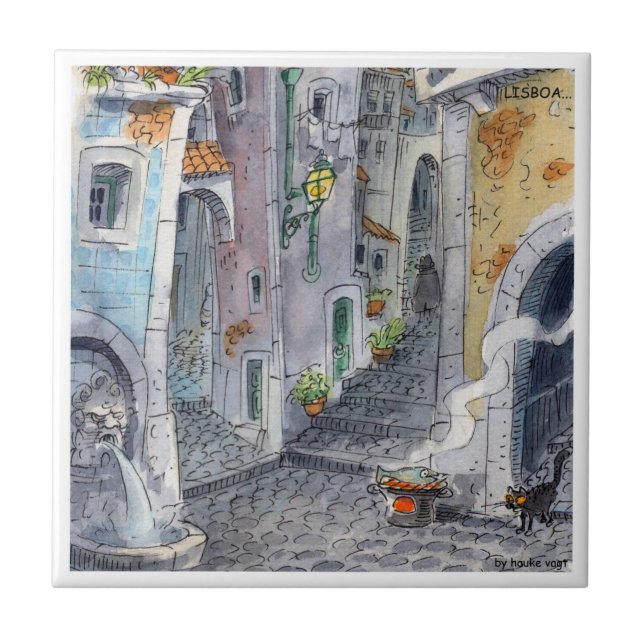 Lissabon-Fliese Alfama2 Fliese (Vorderseite)