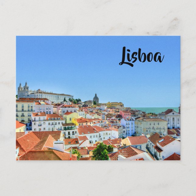 Lissabon-Gebäude Postkarte (Vorderseite)