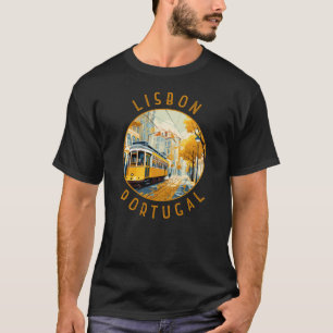 Lissabon Gelbe Straßenbahn Retro gestört T-Shirt