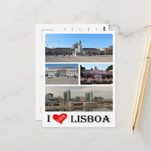 Lissabon - I Liebe - Portugal - Postkarte