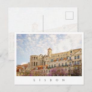 Lissabon - Karmelitinnenkloster und moderne Gebäud Postkarte