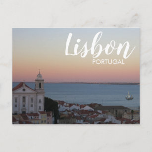 Lissabon Portugal Alfama Sunset Postkarte
