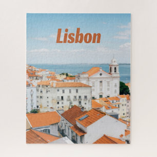 Lissabon Portugal Atlantische Strände Rote Däche