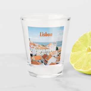 Lissabon Portugal Atlantische Strände Rote Däche Schnapsglas