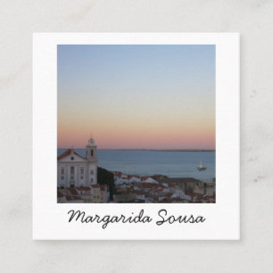 Lissabon Portugal City Europe Foto Reisen Quadratische Visitenkarte
