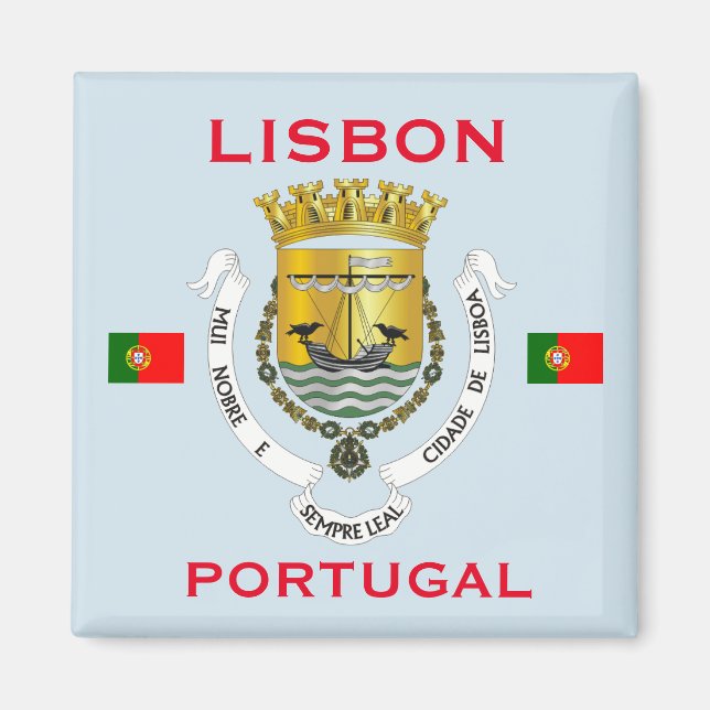Lissabon Portugal Coat of Arms Magnet (Vorne)