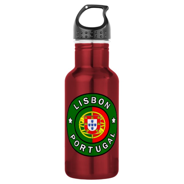 Lissabon Portugal Edelstahlflasche (Vorderseite)