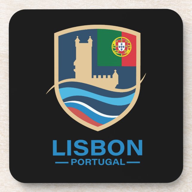 Lissabon Portugal Europa Getränkeuntersetzer (Vorderseite)