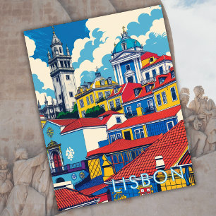 Lissabon Portugal Europa Reisen Kunst wahren Postkarte