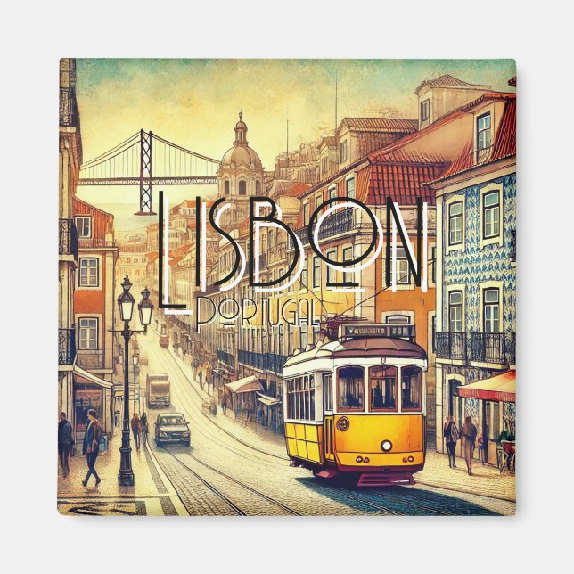 Lissabon, Portugal Magnet (Vorne)