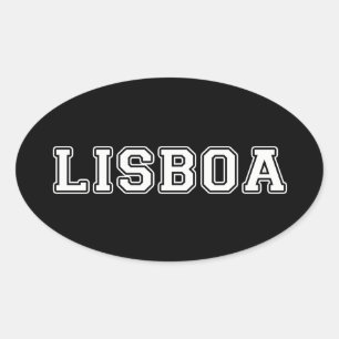 Lissabon Portugal Ovaler Aufkleber