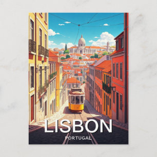 Lissabon Portugal Pantheon Alfama Anime Postkarte