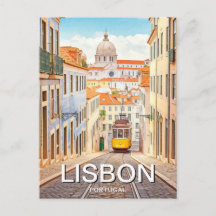 Lissabon Portugal Pantheon Alfama Wassercolor