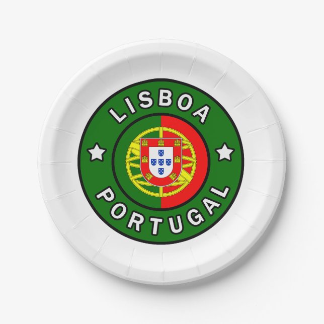 Lissabon Portugal Pappteller (Vorderseite)