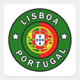 Lissabon Portugal Quadratischer Aufkleber