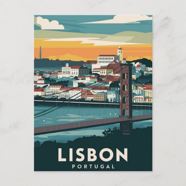 Lissabon Portugal - Reise Postkarte (Vorderseite)