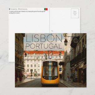 Lissabon, Portugal Reise-Postkarte Postkarte