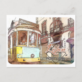 Lissabon, Portugal Reisekarte Postkarte