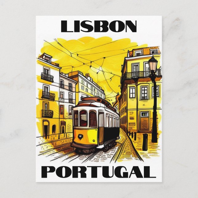 Lissabon Portugal Reisekarte Postkarte (Vorderseite)