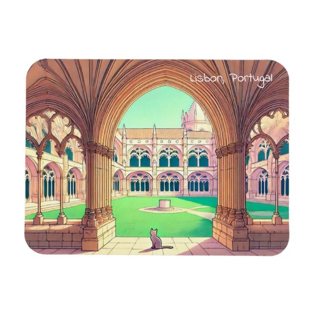 Lissabon Portugal Reisen Jeronimos Kloster Magnet (Horizontal)