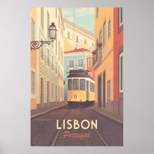 Lissabon Portugal Reiseplakat Poster