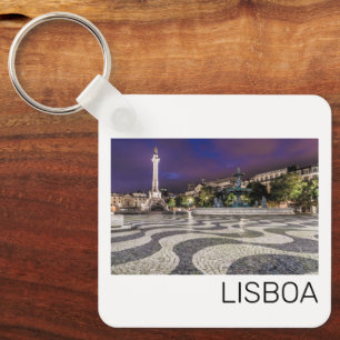 Lissabon Portugal Rossio Square Holiday Souvenir Schlüsselanhänger