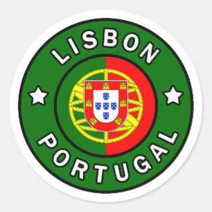 Lissabon Portugal Runder Aufkleber