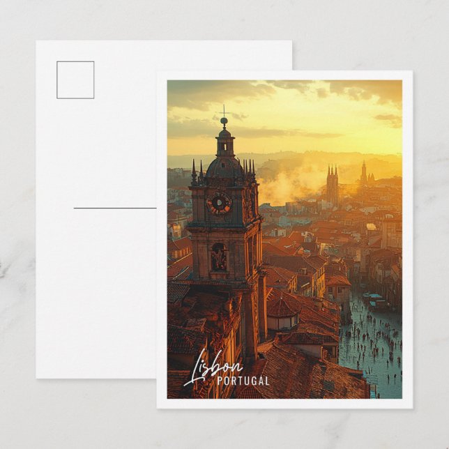 Lissabon Portugal Schöne Stadt Postkarte (Vorne/Hinten)